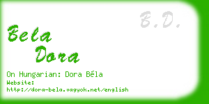 bela dora business card